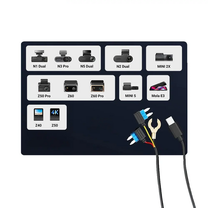 Kit de Câblage Dascham DDPAI Surveillance Parking 24h/24 USB-C 2eme génération