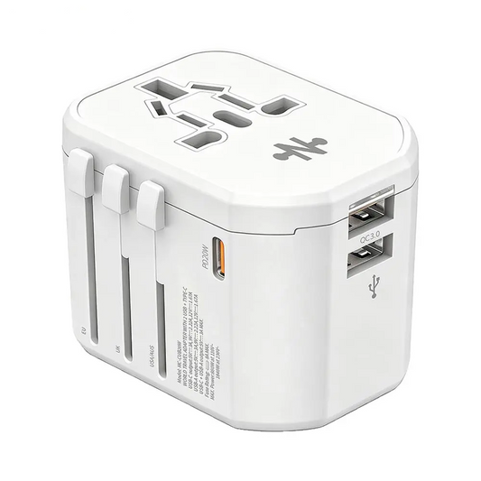 Adaptateur Secteur Universel CONNECT MC-CUB20W 20W 4 en 1 Blanc