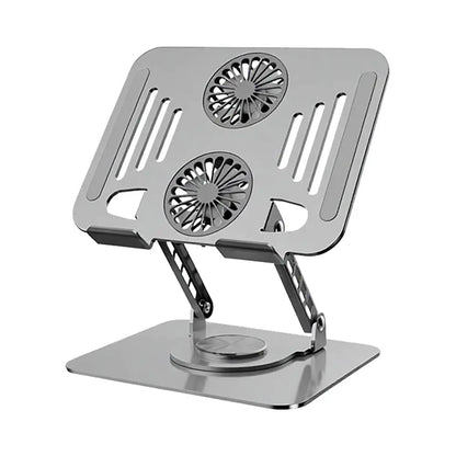 Support pour Ordinateur Portable avec Ventilateur IFHS-04 Rotation 360° Argent