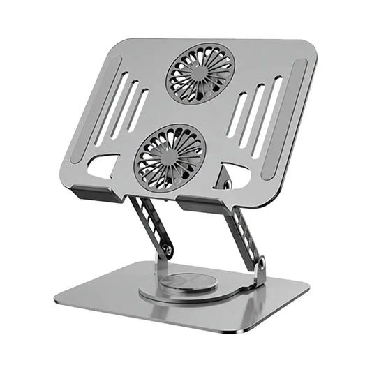 Support pour Ordinateur Portable avec Ventilateur IFHS-04 Rotation 360° Argent