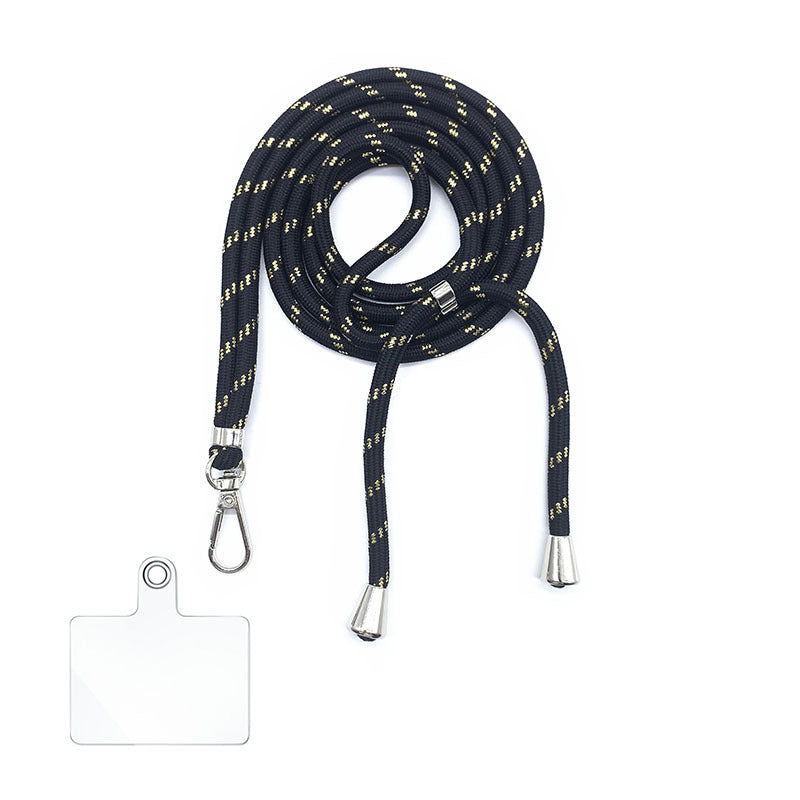 Cordon bandoulière en nylon 6 mm avec autocollants pour coque de téléphone