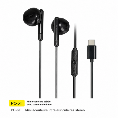Écouteurs filaires AWEI Dimension PC-6T avec haut-parleur dynamique 14 mm, pour musique et jeux, câble 1,2 m