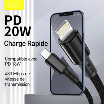 Câble de données pour téléphone portable à charge rapide PD
