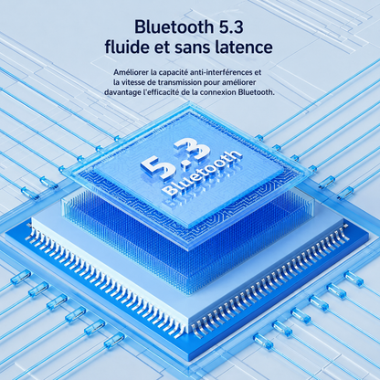 Casque Bluetooth sans fil à réduction de bruit, haute capacité et longue autonomie