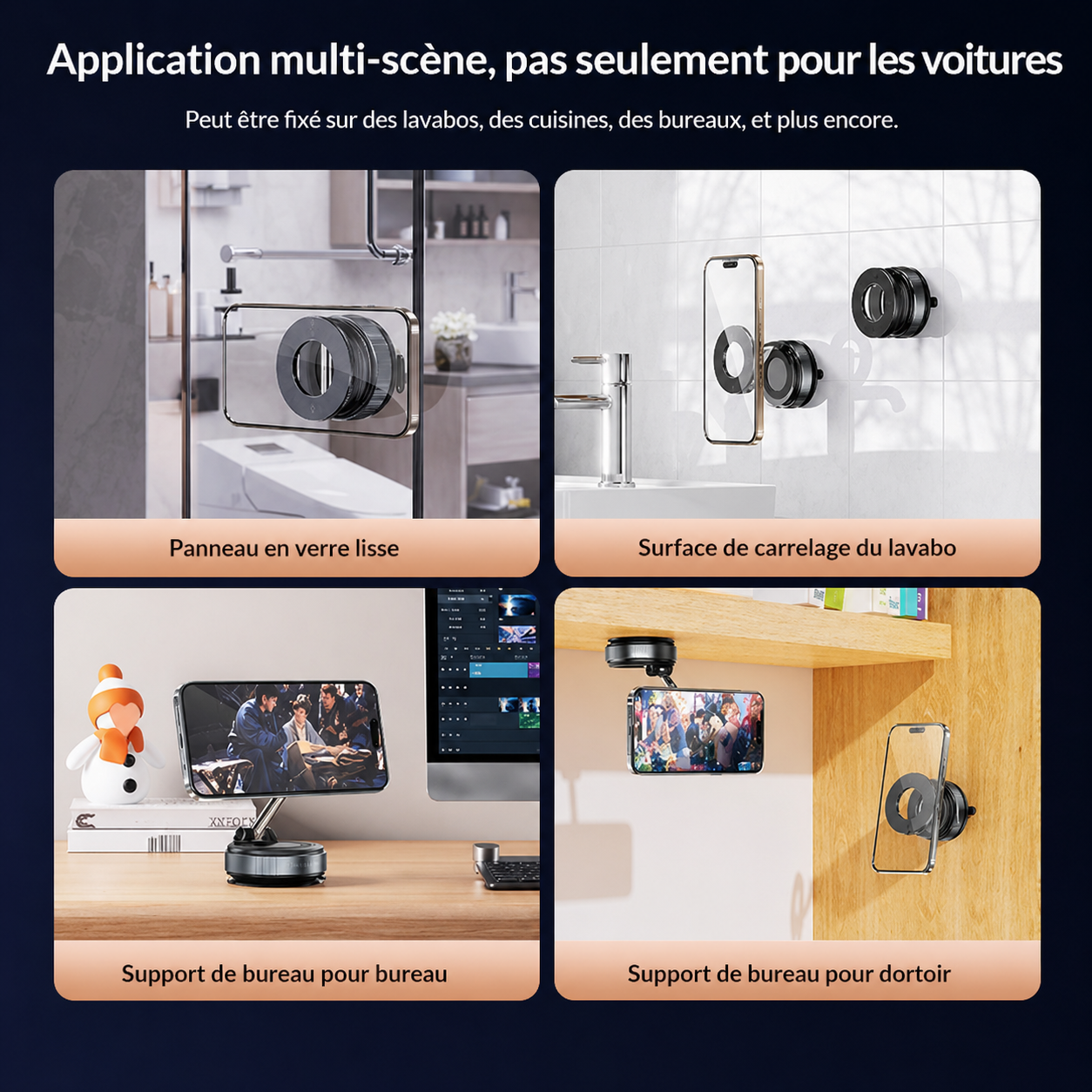 Support chargeur de téléphone magnétique de bureau et de voiture, pratique pour la navigation