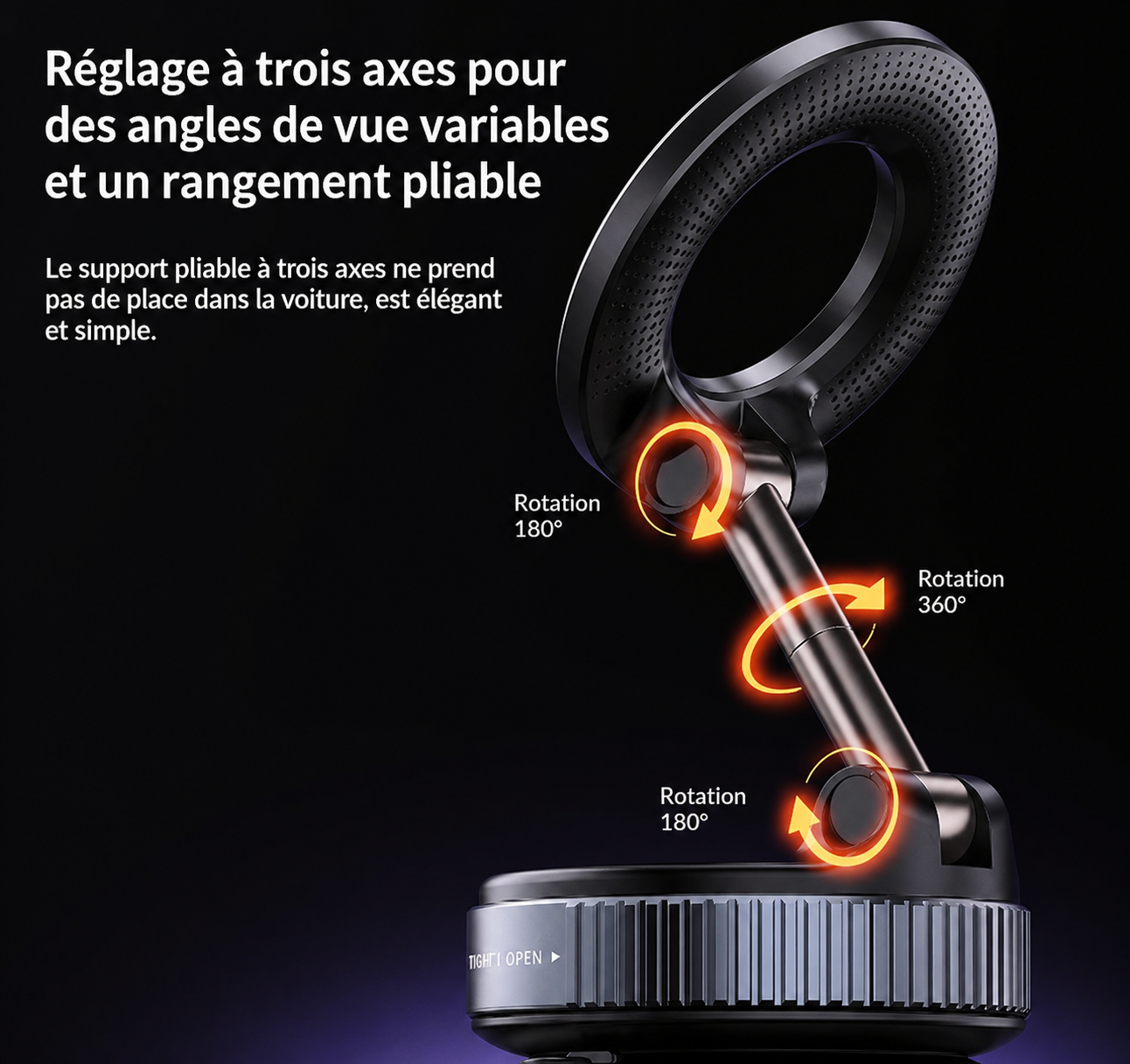 Support chargeur de téléphone magnétique de bureau et de voiture, pratique pour la navigation