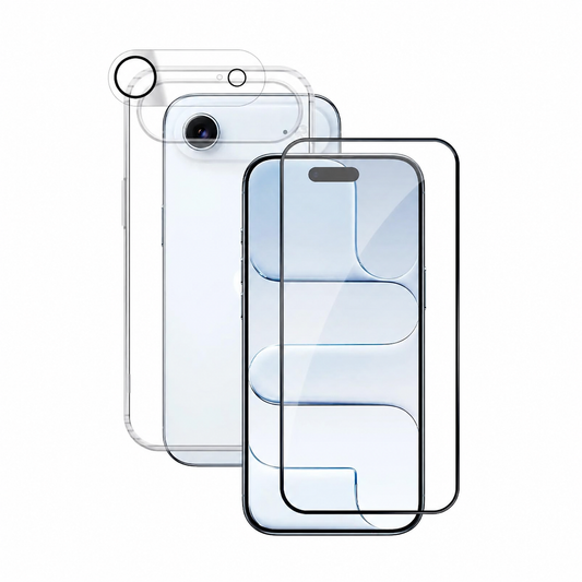 Pack de Protection Coque + Protection Lentille + Verre Trempé PROTECT pour Apple iPhone Air Transparent