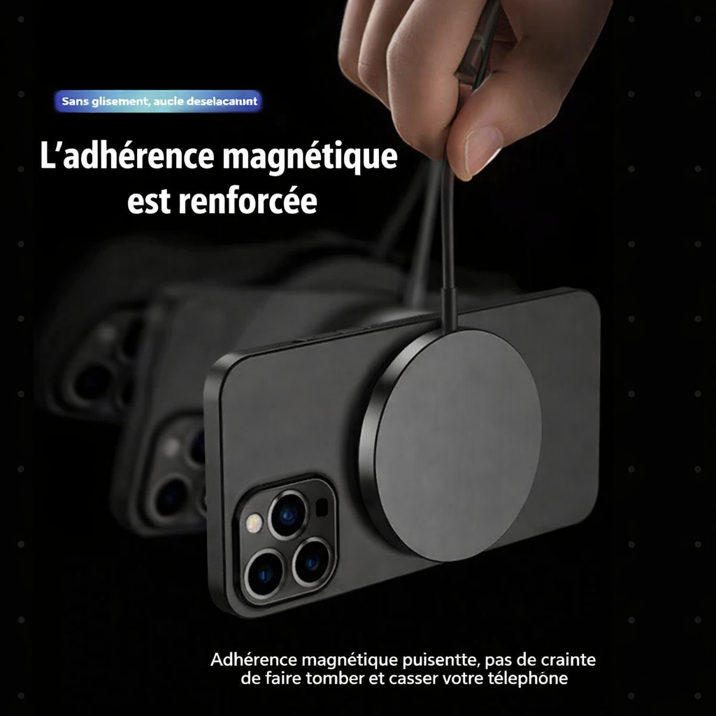 Chargeur sans fil magnétique 15W pour iPhone 17 Pro / Pro Max, compatible avec les modèles iPhone 12, 13, 14, 15, 16 et 17 Pro / Pro Max.