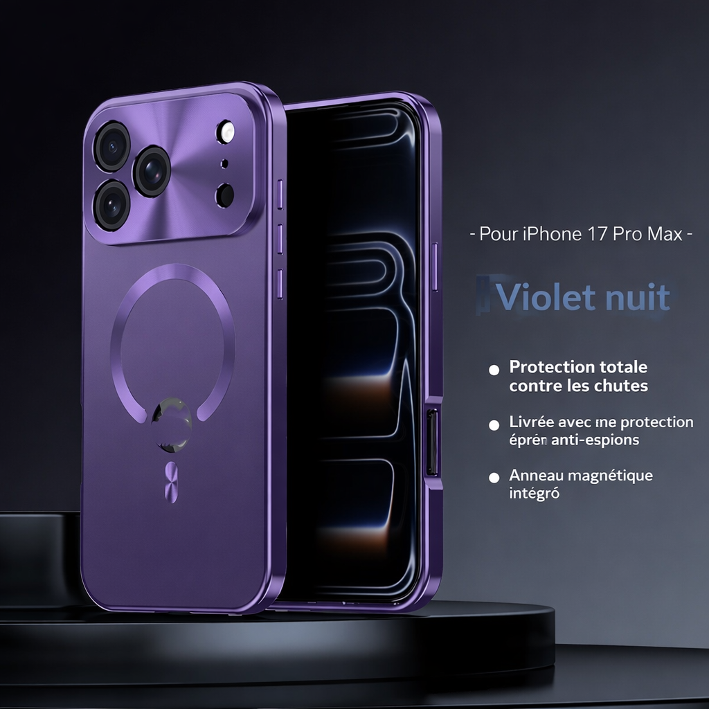 Coque magnétique mate bicolore pour iPhone 17 Pro Max, avec protection renforcée et résistance aux chocs