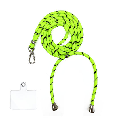 Cordon bandoulière en nylon 6 mm avec autocollants pour coque de téléphone