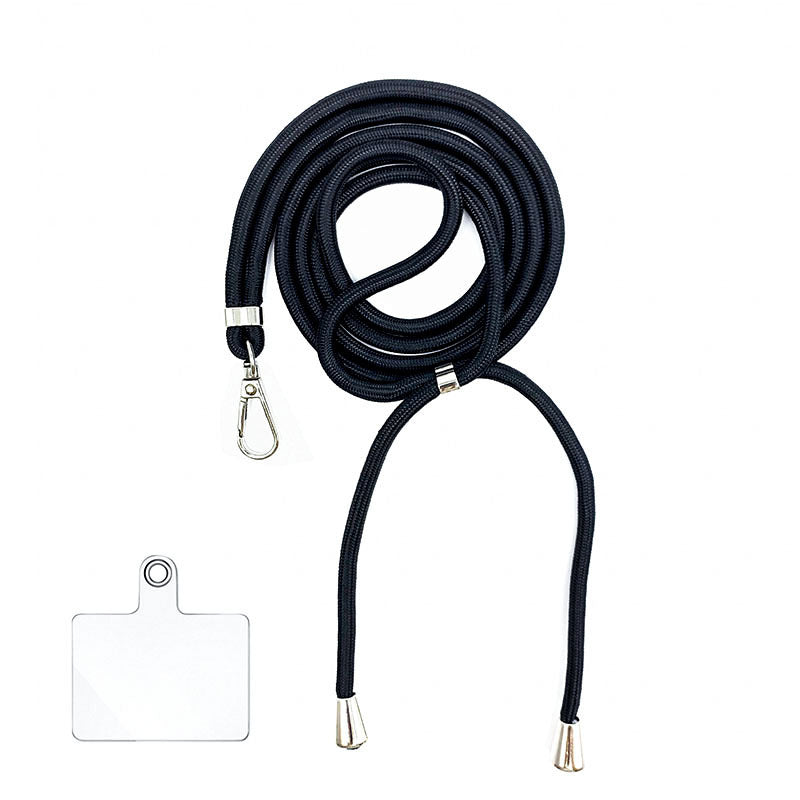 Cordon bandoulière en nylon 6 mm avec autocollants pour coque de téléphone