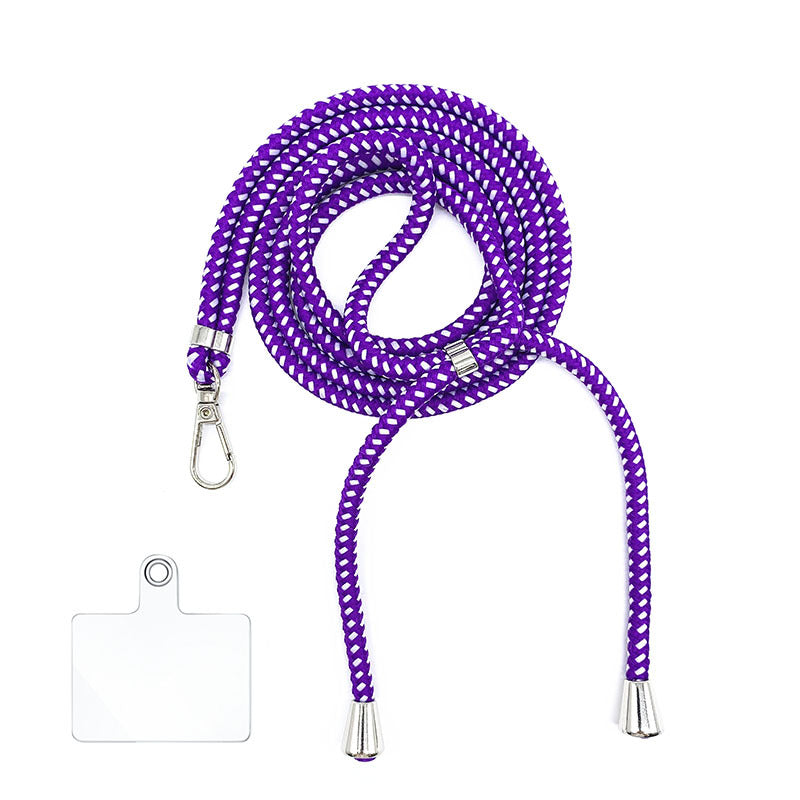 Cordon bandoulière en nylon 6 mm avec autocollants pour coque de téléphone