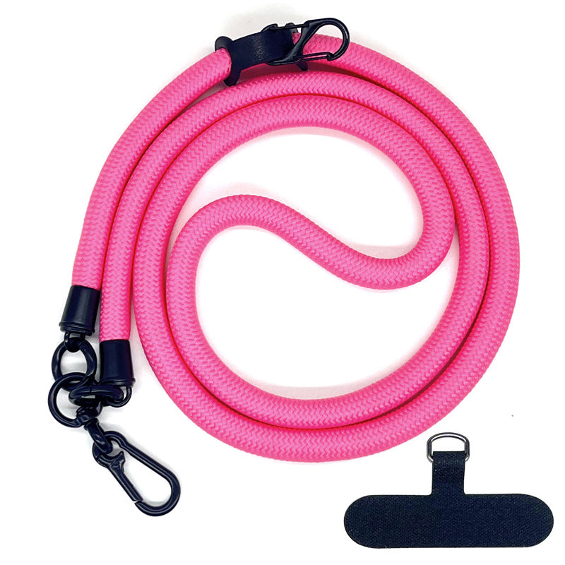 Cordon de téléphone en corde d’escalade 10 mm avec joint, bandoulière réglable pour téléphone portable et appareil photo, sangle anti-perte pour le cou