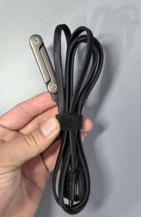 Câble de charge rapide 2-en-1 avec support pliable pour téléphone et tablette, Type-C vers Type-C / USB-A vers Type-C
