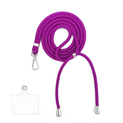 Cordon bandoulière en nylon 6 mm avec autocollants pour coque de téléphone