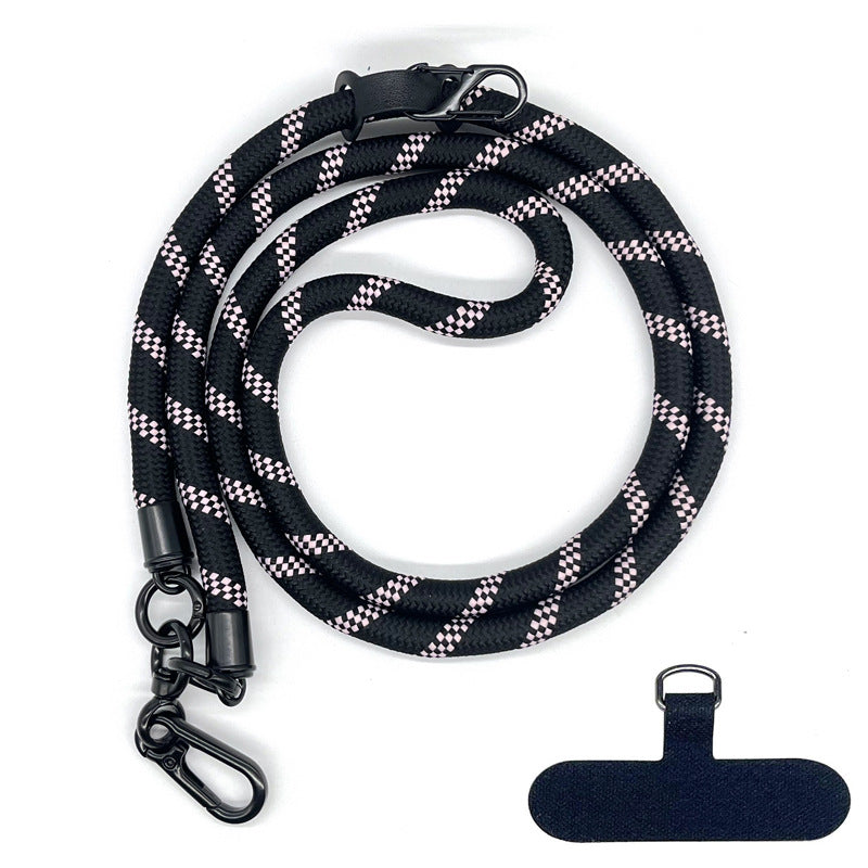 Cordon de téléphone en corde d’escalade 10 mm avec joint, bandoulière réglable pour téléphone portable et appareil photo, sangle anti-perte pour le cou