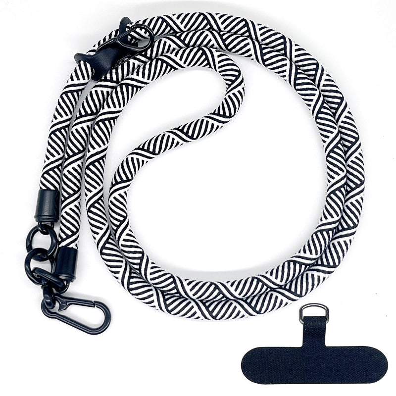 Cordon de téléphone en corde d’escalade 10 mm avec joint, bandoulière réglable pour téléphone portable et appareil photo, sangle anti-perte pour le cou