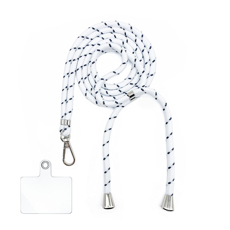 Cordon bandoulière en nylon 6 mm avec autocollants pour coque de téléphone