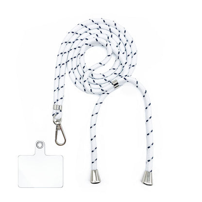 Cordon bandoulière en nylon 6 mm avec autocollants pour coque de téléphone