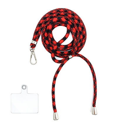 Cordon bandoulière en nylon 6 mm avec autocollants pour coque de téléphone