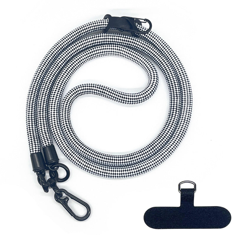 Cordon de téléphone en corde d’escalade 10 mm avec joint, bandoulière réglable pour téléphone portable et appareil photo, sangle anti-perte pour le cou