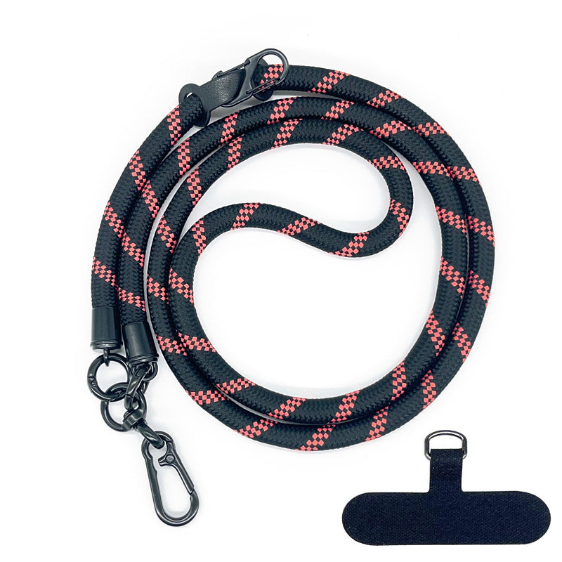 Cordon de téléphone en corde d’escalade 10 mm avec joint, bandoulière réglable pour téléphone portable et appareil photo, sangle anti-perte pour le cou