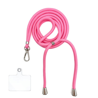 Cordon bandoulière en nylon 6 mm avec autocollants pour coque de téléphone