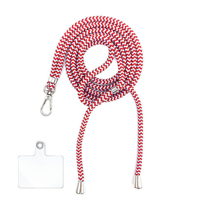 Cordon bandoulière en nylon 6 mm avec autocollants pour coque de téléphone