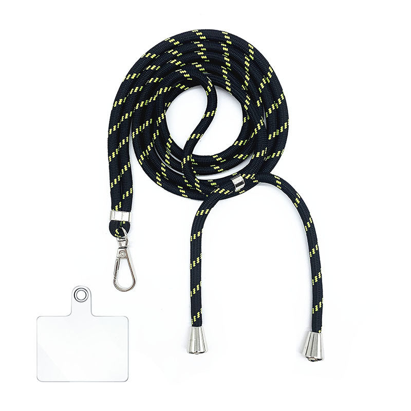 Cordon bandoulière en nylon 6 mm avec autocollants pour coque de téléphone