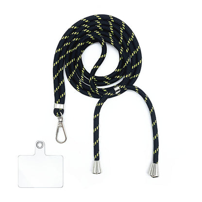 Cordon bandoulière en nylon 6 mm avec autocollants pour coque de téléphone