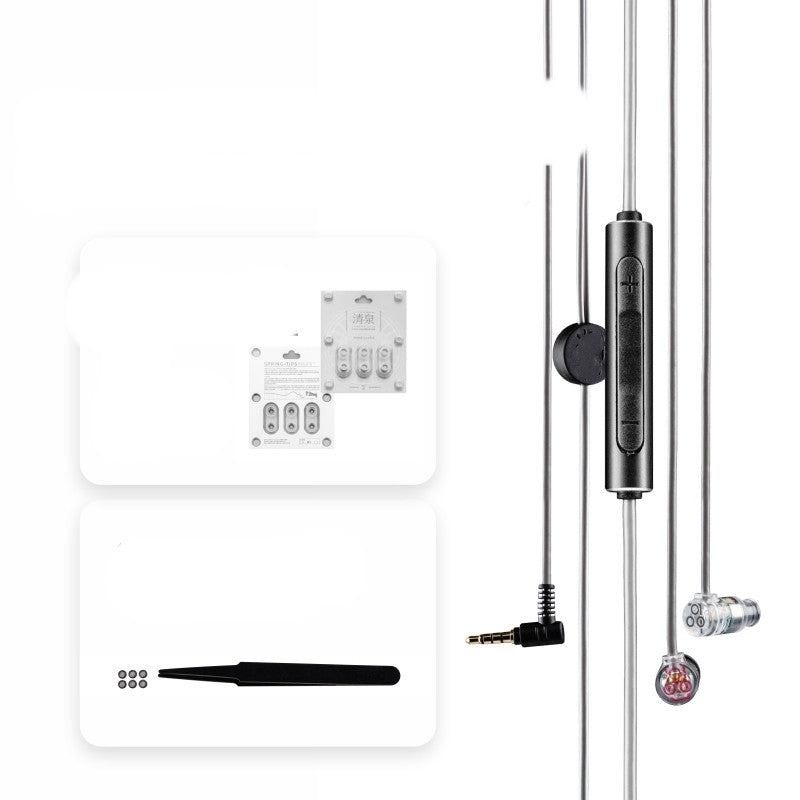 Écouteurs intra-auriculaires HiFi à micro avec transducteur dynamique micro-bobine