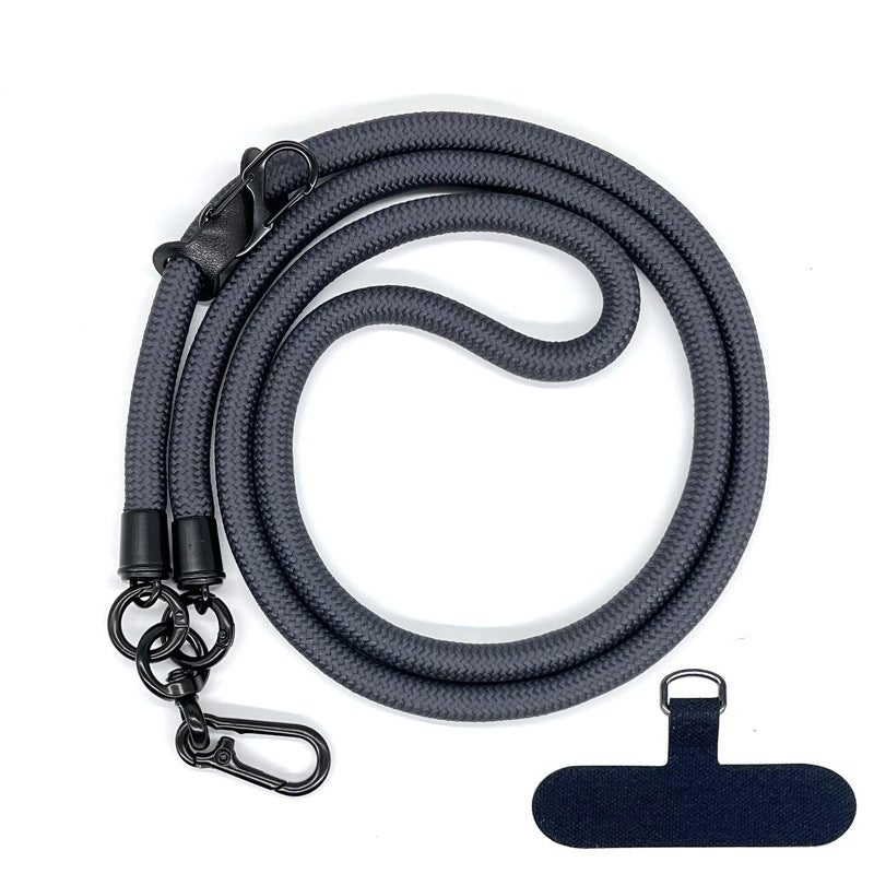 Cordon de téléphone en corde d’escalade 10 mm avec joint, bandoulière réglable pour téléphone portable et appareil photo, sangle anti-perte pour le cou