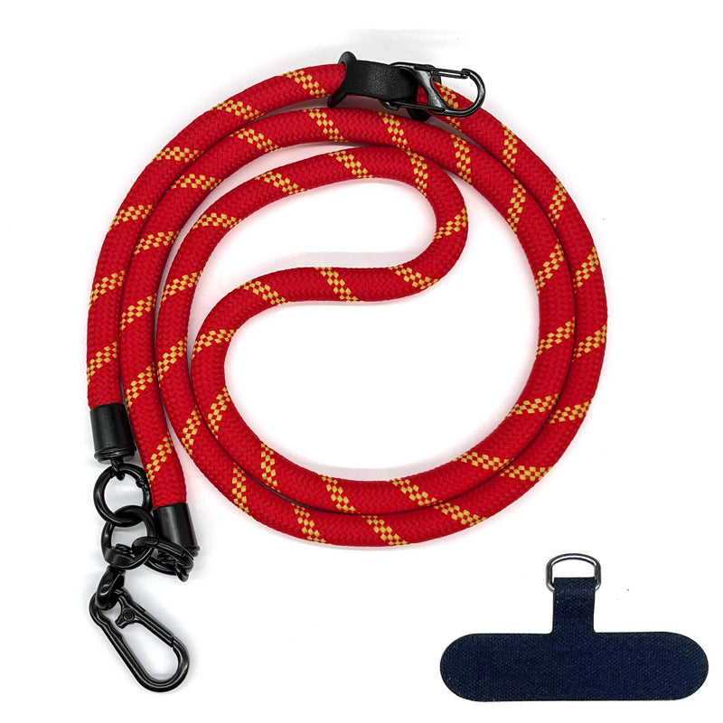 Cordon de téléphone en corde d’escalade 10 mm avec joint, bandoulière réglable pour téléphone portable et appareil photo, sangle anti-perte pour le cou