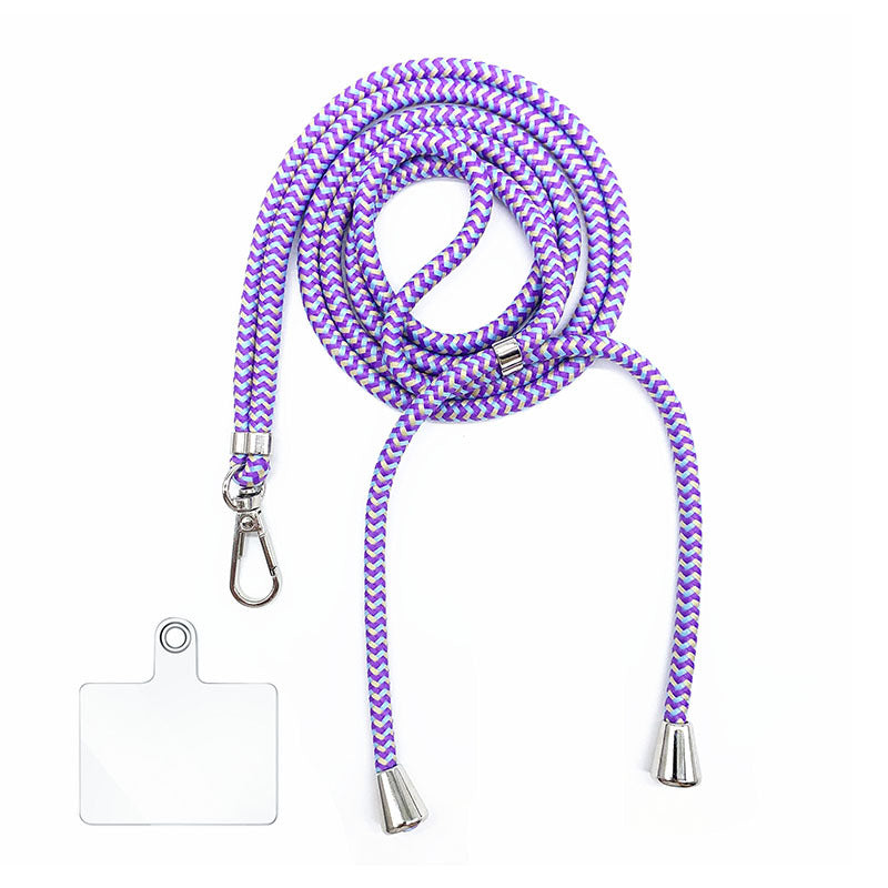 Cordon bandoulière en nylon 6 mm avec autocollants pour coque de téléphone