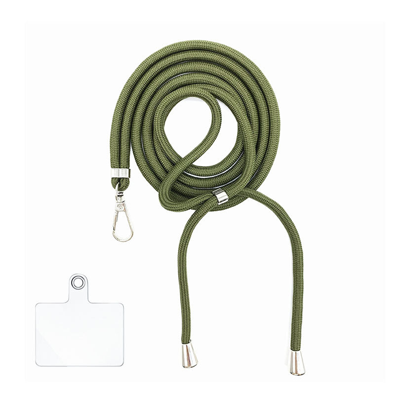 Cordon bandoulière en nylon 6 mm avec autocollants pour coque de téléphone