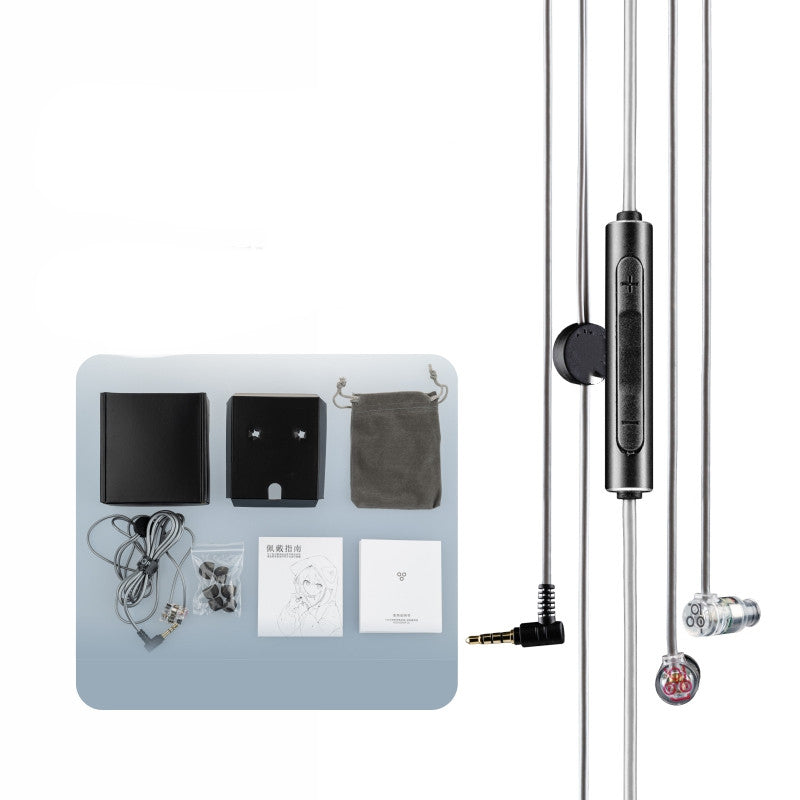 Écouteurs intra-auriculaires HiFi à micro avec transducteur dynamique micro-bobine