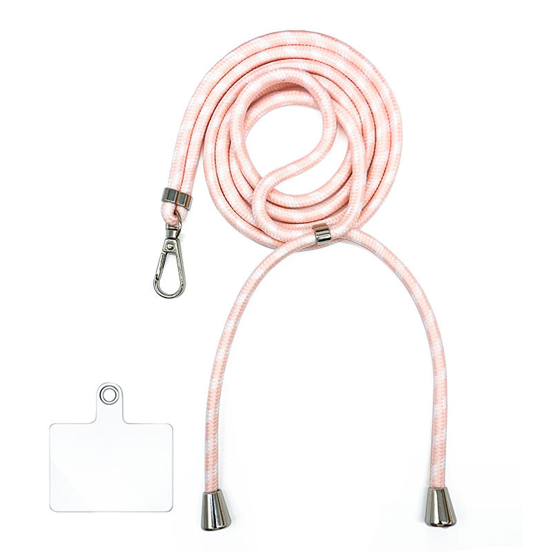 Cordon bandoulière en nylon 6 mm avec autocollants pour coque de téléphone