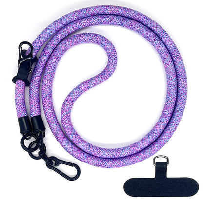 Cordon de téléphone en corde d’escalade 10 mm avec joint, bandoulière réglable pour téléphone portable et appareil photo, sangle anti-perte pour le cou