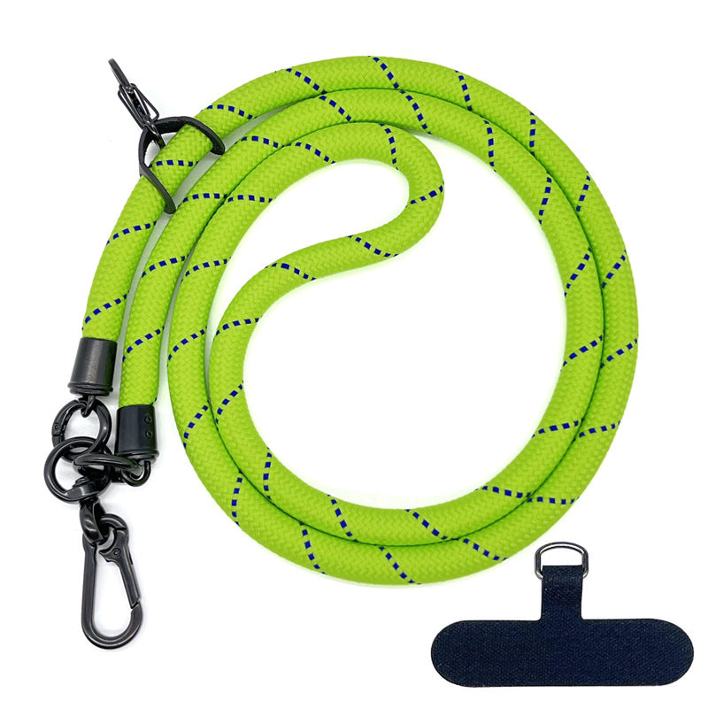 Cordon de téléphone en corde d’escalade 10 mm avec joint, bandoulière réglable pour téléphone portable et appareil photo, sangle anti-perte pour le cou