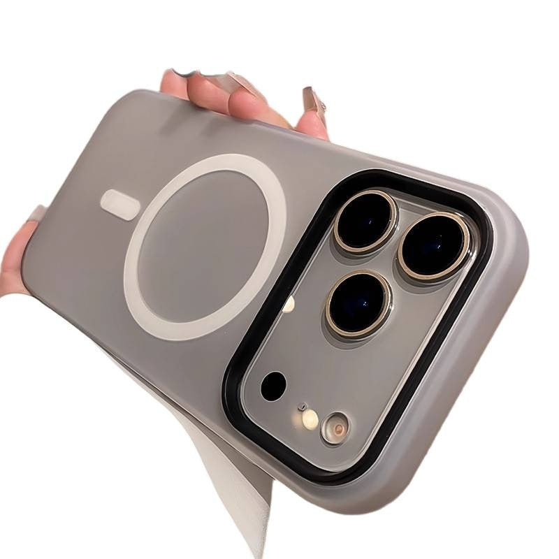 Coque magnétique 2-en-1 en gel givré pour iPhone 17 Pro Max, simple et résistante aux chutes