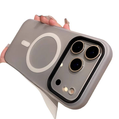 Coque magnétique 2-en-1 en gel givré pour iPhone 17 Pro Max, simple et résistante aux chutes