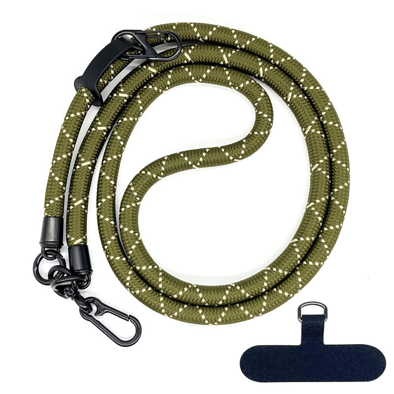 Cordon de téléphone en corde d’escalade 10 mm avec joint, bandoulière réglable pour téléphone portable et appareil photo, sangle anti-perte pour le cou