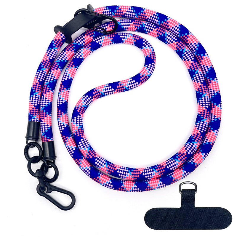 Cordon de téléphone en corde d’escalade 10 mm avec joint, bandoulière réglable pour téléphone portable et appareil photo, sangle anti-perte pour le cou