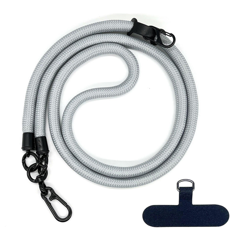 Cordon de téléphone en corde d’escalade 10 mm avec joint, bandoulière réglable pour téléphone portable et appareil photo, sangle anti-perte pour le cou