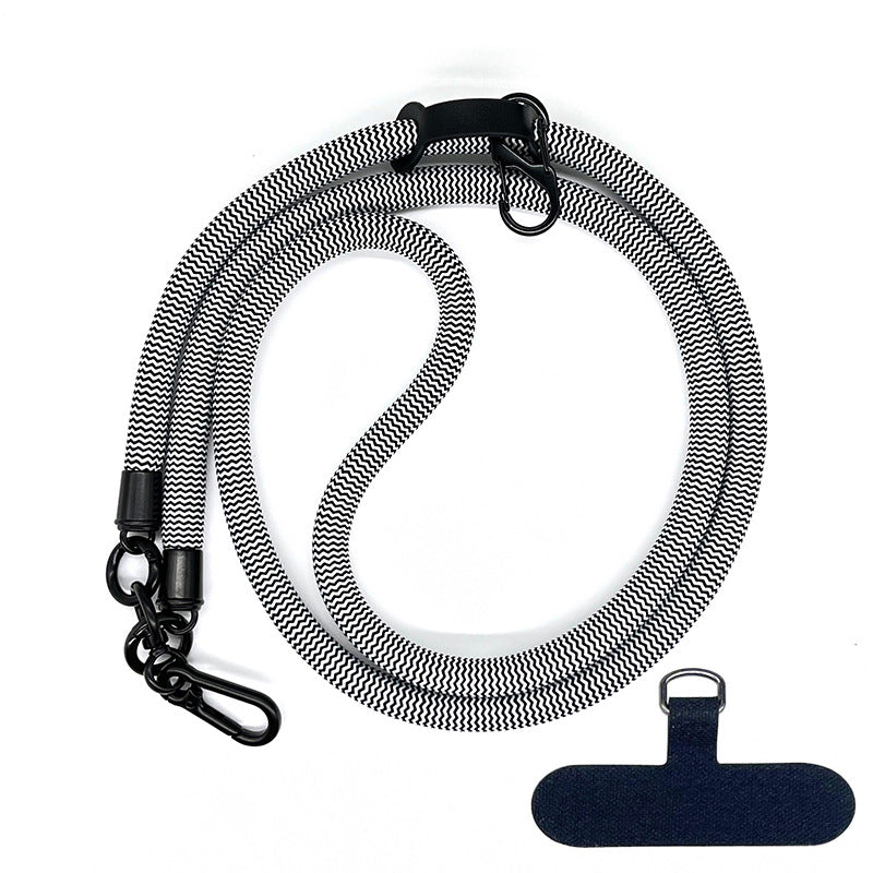Cordon de téléphone en corde d’escalade 10 mm avec joint, bandoulière réglable pour téléphone portable et appareil photo, sangle anti-perte pour le cou