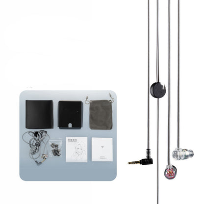 Écouteurs intra-auriculaires HiFi à micro avec transducteur dynamique micro-bobine
