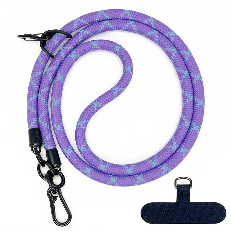 Cordon de téléphone en corde d’escalade 10 mm avec joint, bandoulière réglable pour téléphone portable et appareil photo, sangle anti-perte pour le cou