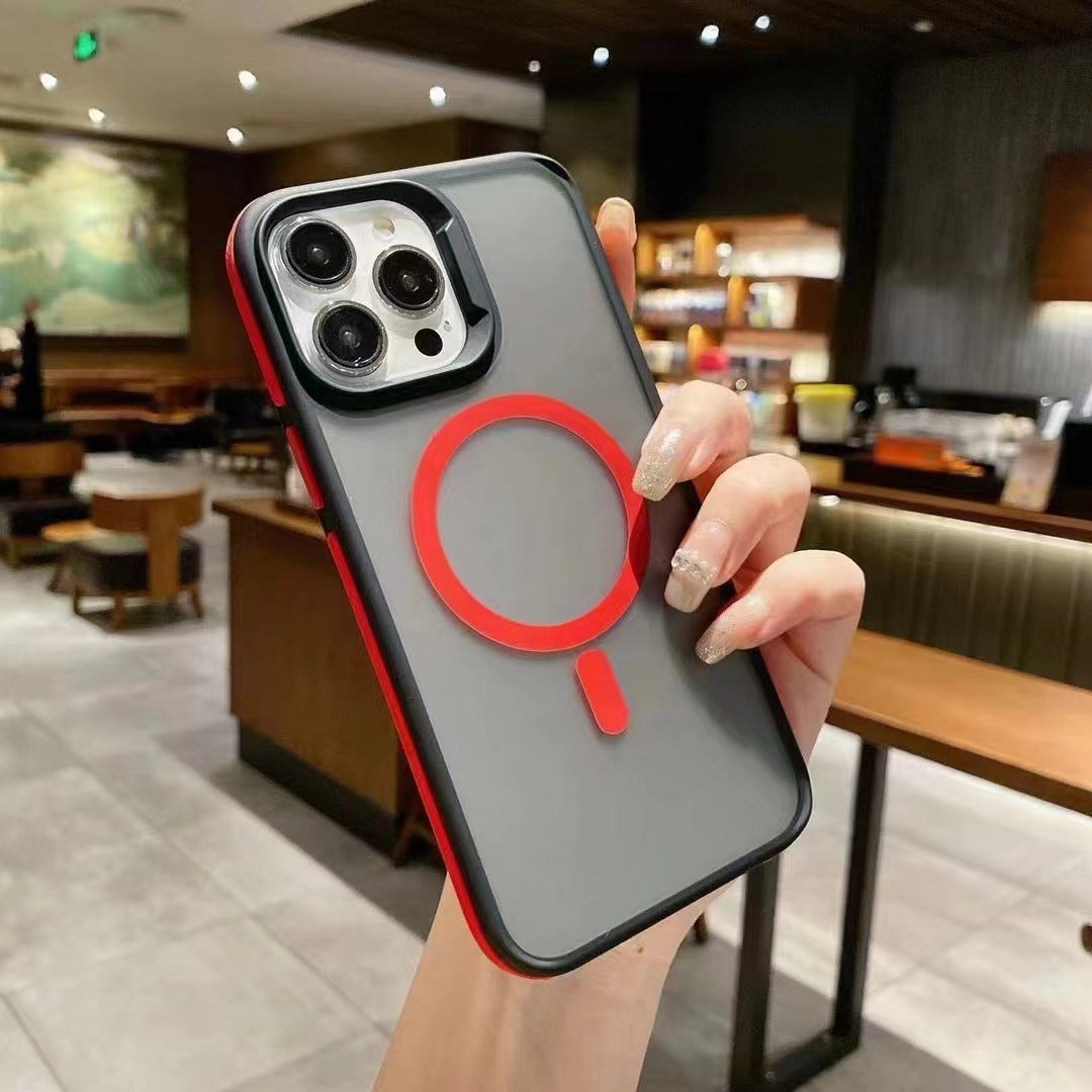 Coque magnétique mate bicolore avec protection renforcée, résistante aux chocs, pour iPhone 17 Pro Max