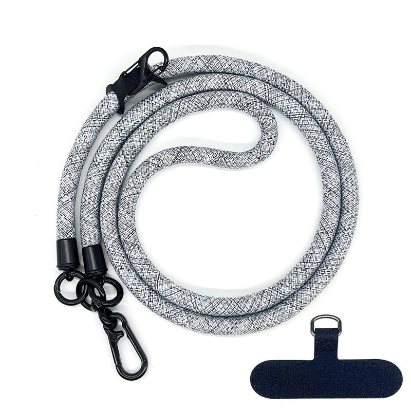 Cordon de téléphone en corde d’escalade 10 mm avec joint, bandoulière réglable pour téléphone portable et appareil photo, sangle anti-perte pour le cou