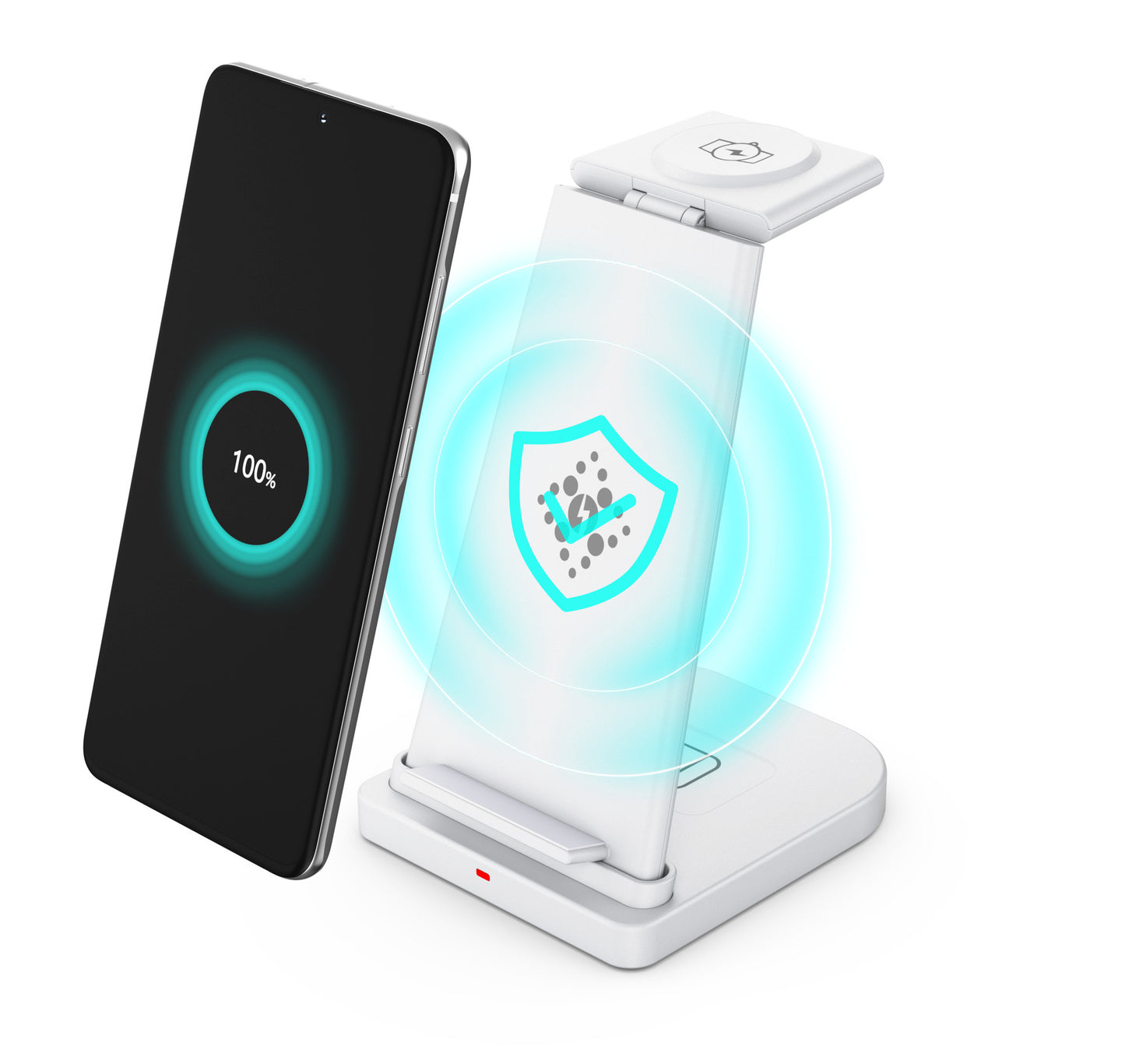 Chargeur sans fil 3-en-1 pour téléphone et montre